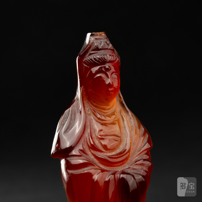    明 瑪瑙觀音像 - 图8